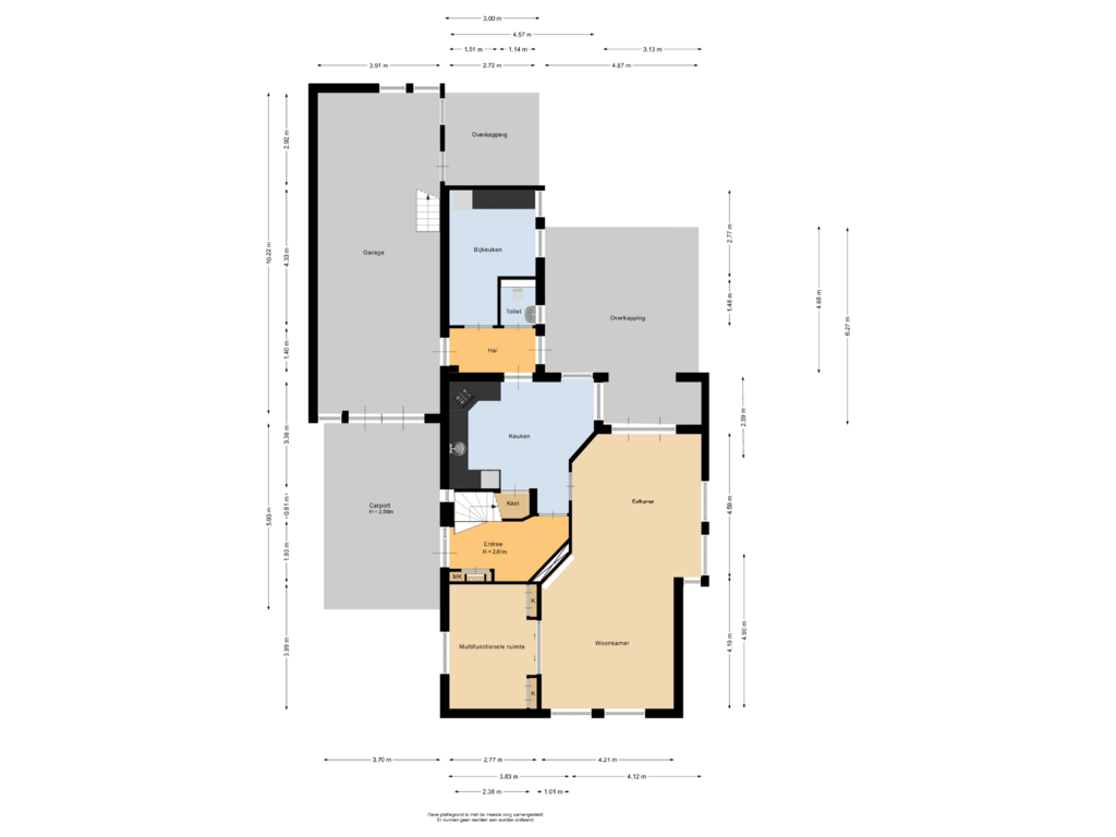 Bekijk plattegrond van Begane grond van Eekelhof 22