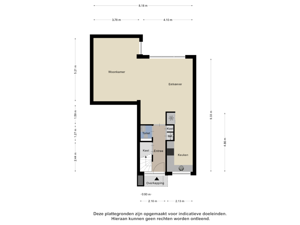 View floorplan of Begane Grond of Grasfonteinkruid 15