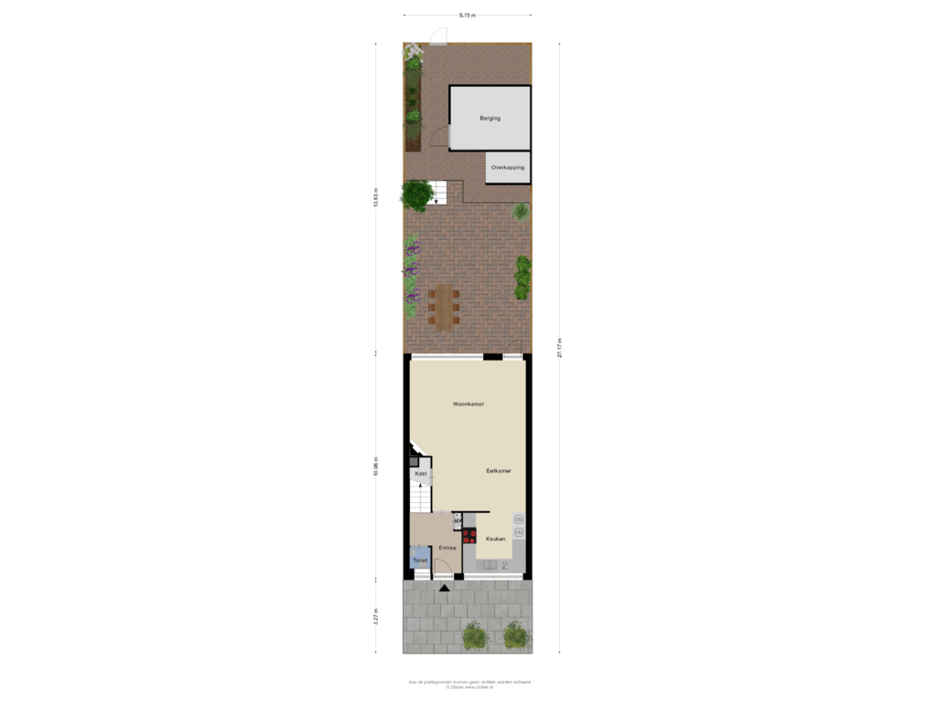 Bekijk plattegrond van Begane grond_tuin van Van Brerostraat 81