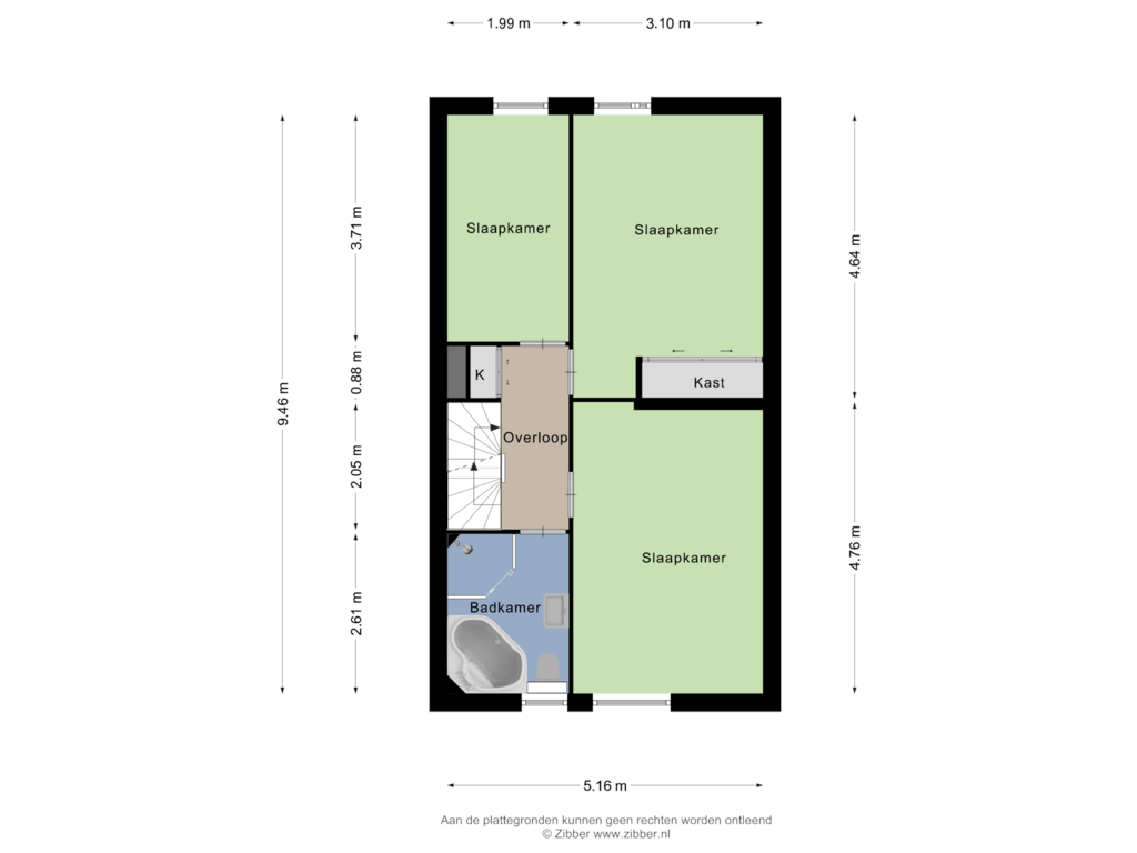 Bekijk plattegrond van Eerste Verdieping van Van Brerostraat 81