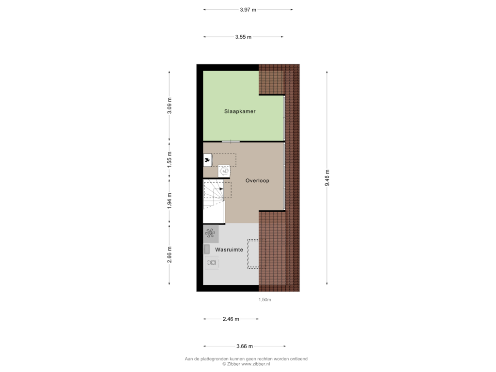 Bekijk plattegrond van Tweede verdieping van Van Brerostraat 81