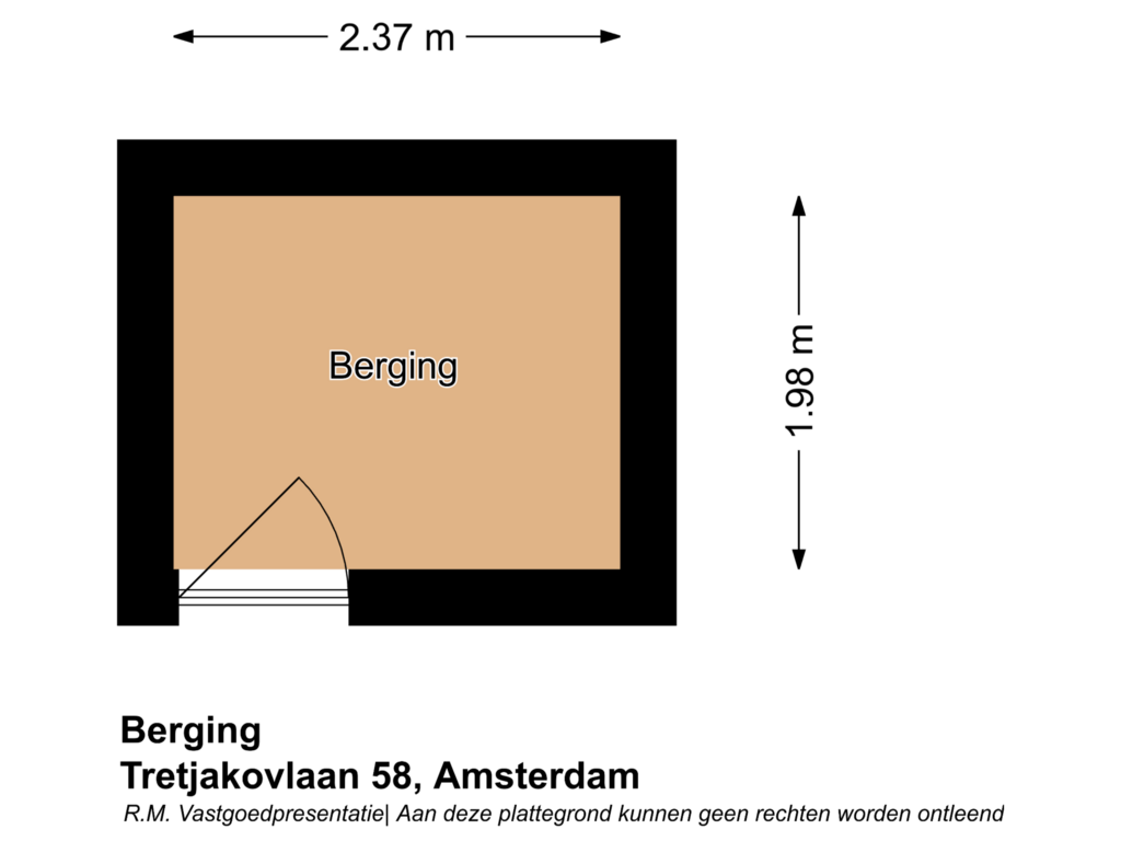 Bekijk plattegrond van Berging van Tretjakovlaan 58