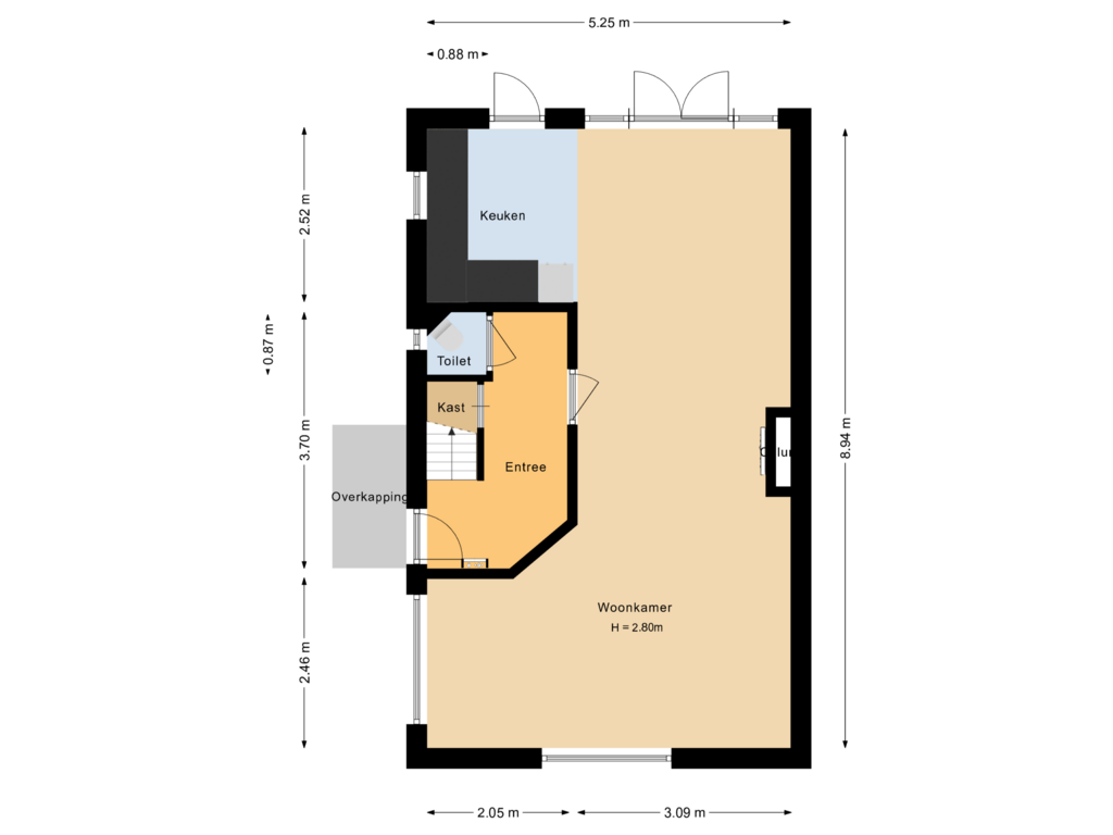 View floorplan of Begane grond of Golfweg 21