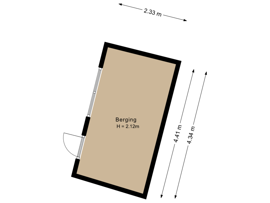 View floorplan of Berging of Golfweg 21