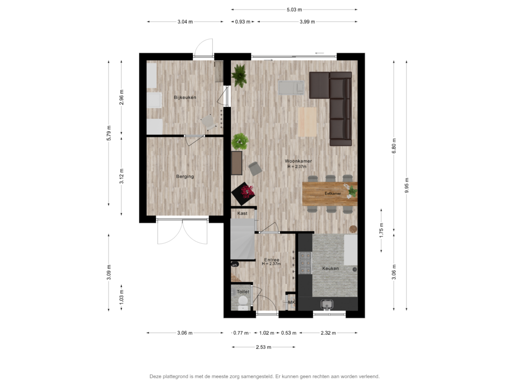 Bekijk plattegrond van Begane grond van Zadelmakerslaan 1