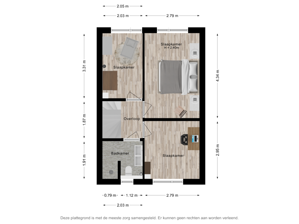 Bekijk plattegrond van Eerste verdieping van Zadelmakerslaan 1