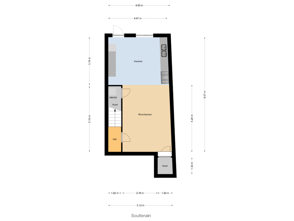 Bekijk plattegrond van Soutterain van Dijk 84