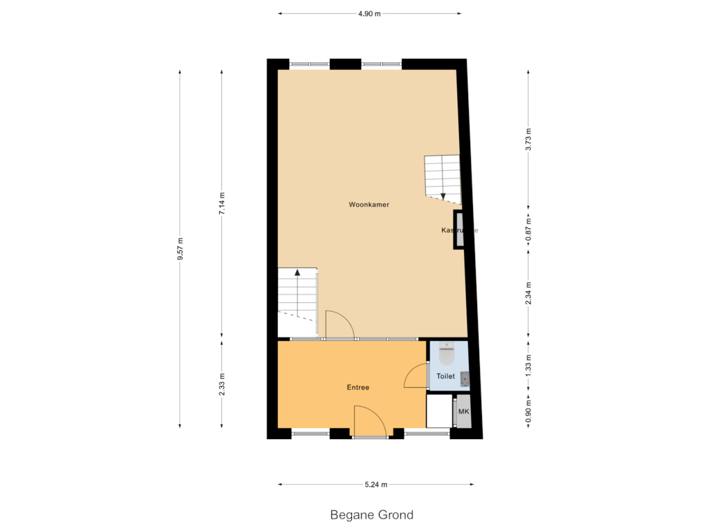 Bekijk plattegrond van Begane Grond van Dijk 84