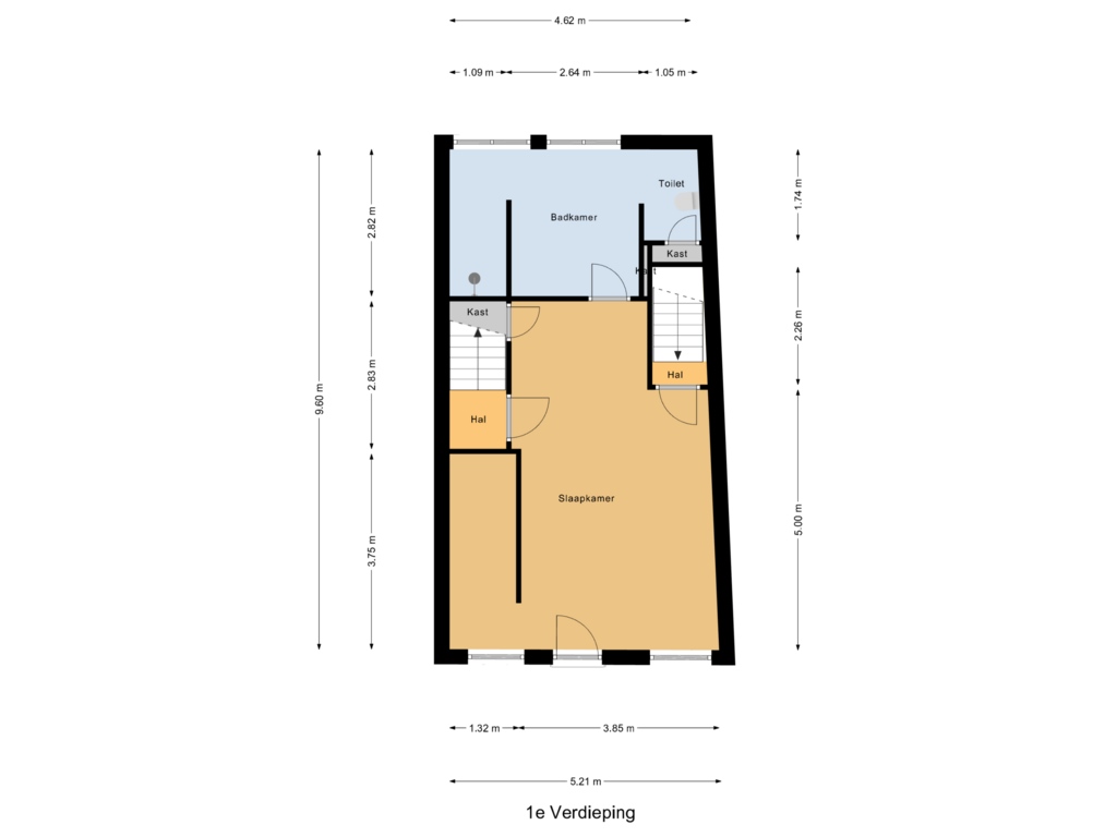 Bekijk plattegrond van 1e Verdieping van Dijk 84