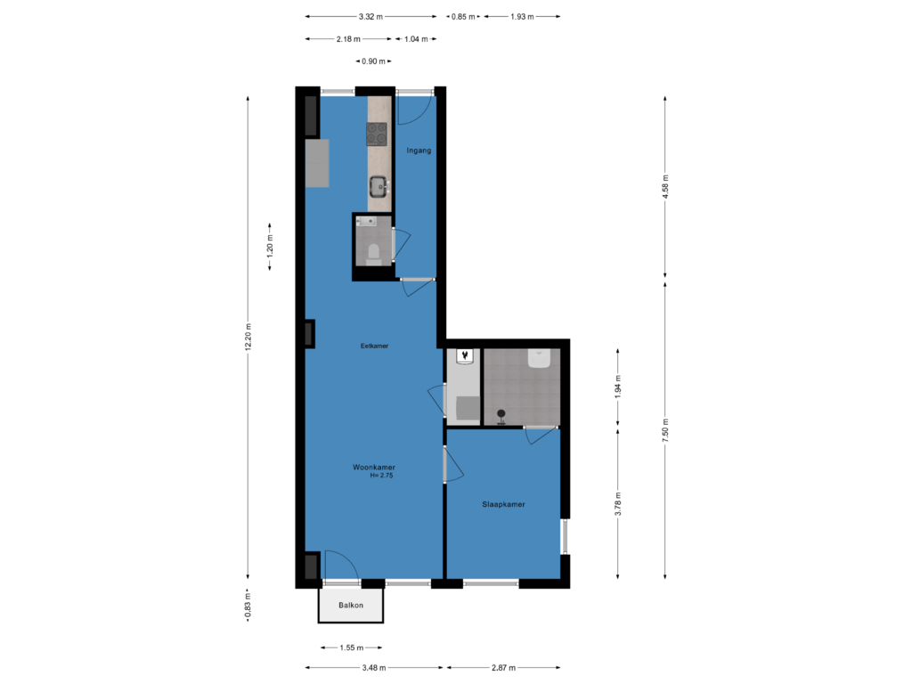 Bekijk plattegrond van Appartement van Paradijs 35