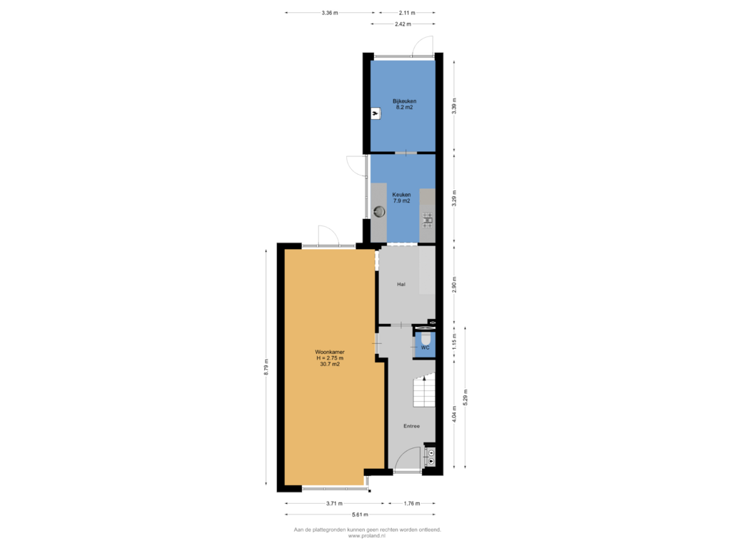 View floorplan of Begane Grond of Tjerk Hiddesstraat 15