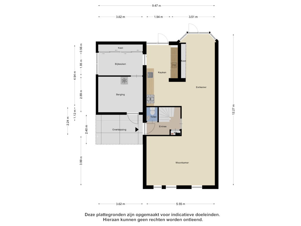 Bekijk plattegrond van Begane Grond van Platteweg 41