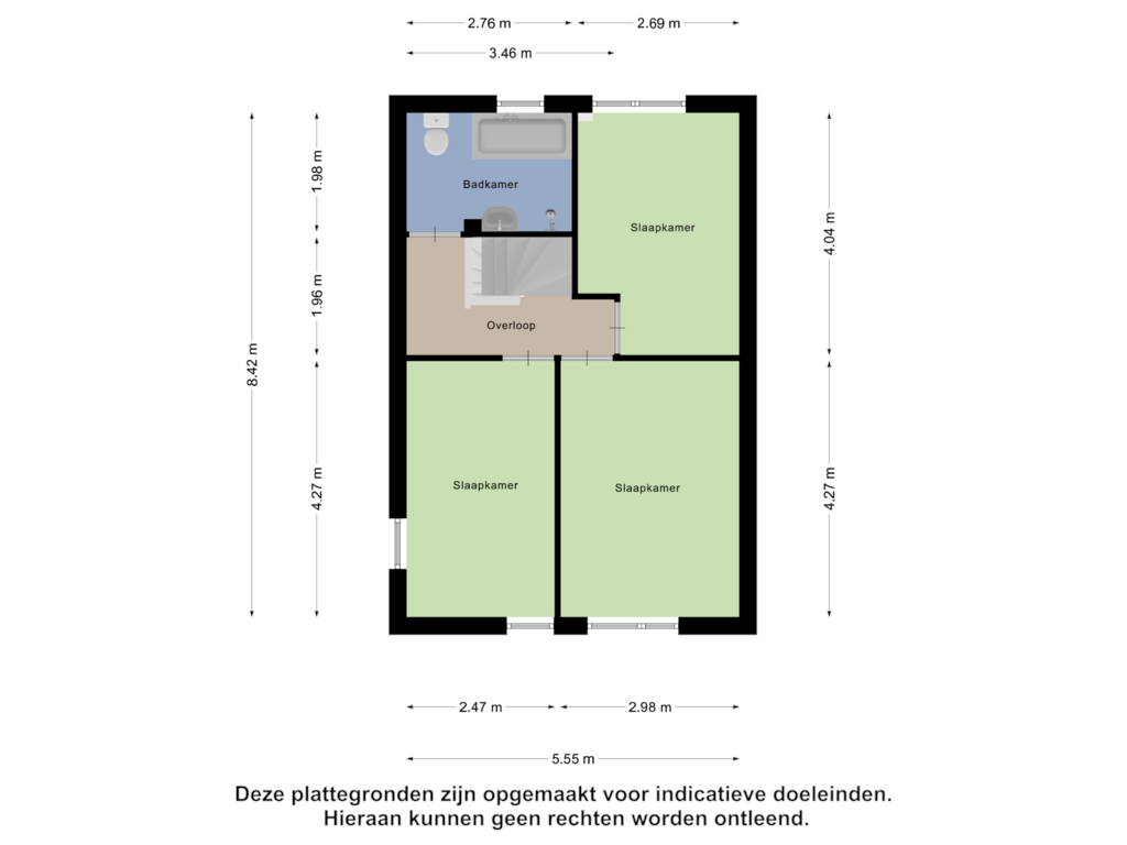 Bekijk plattegrond van Eerste Verdieping van Platteweg 41