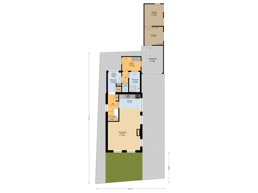 Bekijk plattegrond van Situatie van Foarwei 239