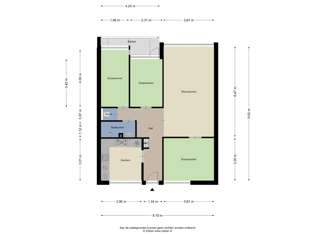 Bekijk plattegrond van Appartement van Professor Cobbenhagenlaan 582