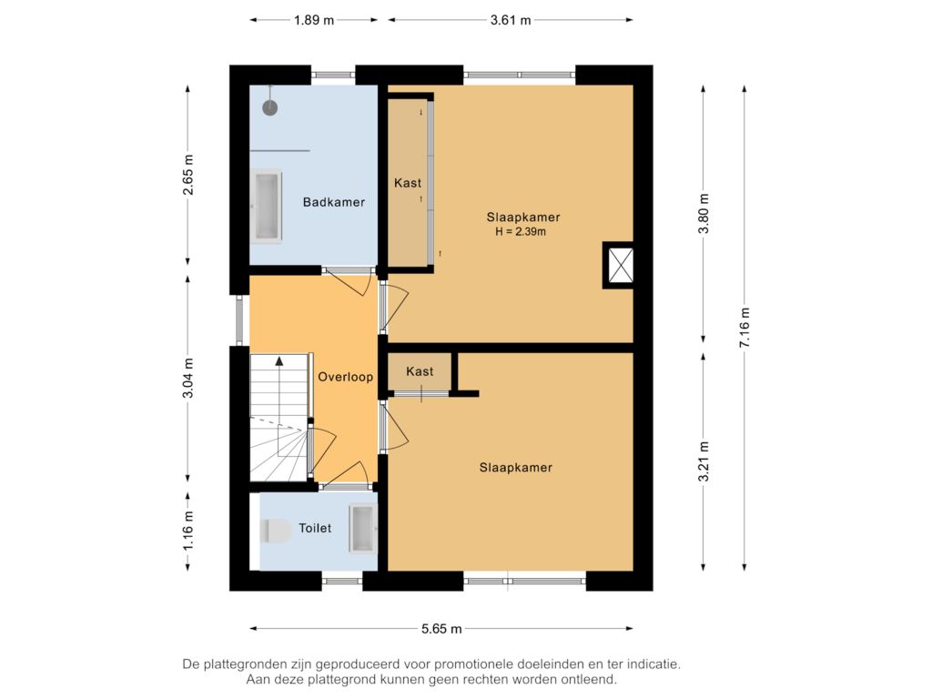 Bekijk plattegrond van Eerste verdieping van Schoolstraat 9