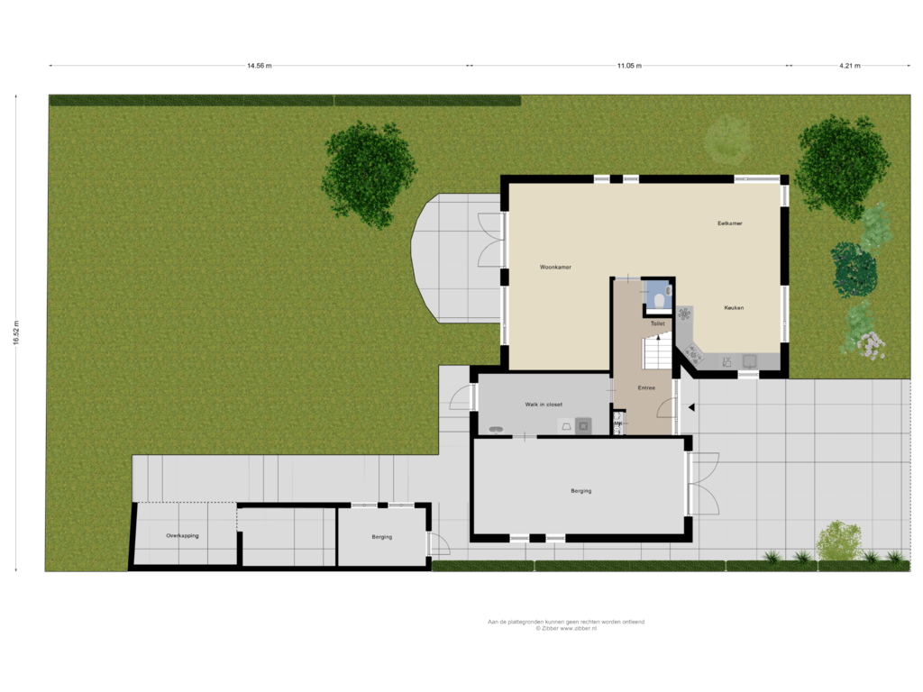 Bekijk plattegrond van Begane grond-tuin van Sierk de Grootstrjitte 16