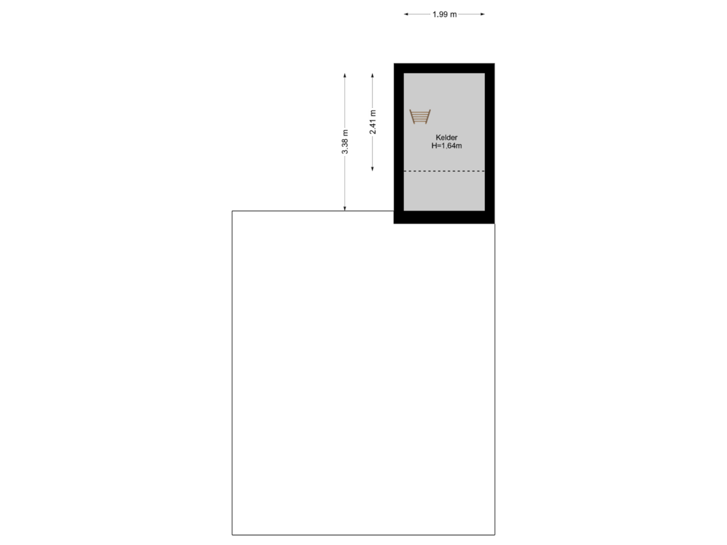 Bekijk plattegrond van Kelder van Spanker 17