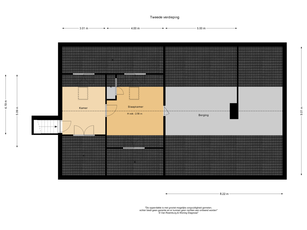 View floorplan of Tweede verdieping of Harderwijkerstraat 64