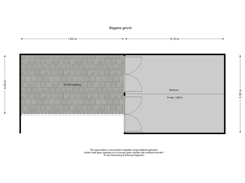 View floorplan of Schuur of Harderwijkerstraat 64