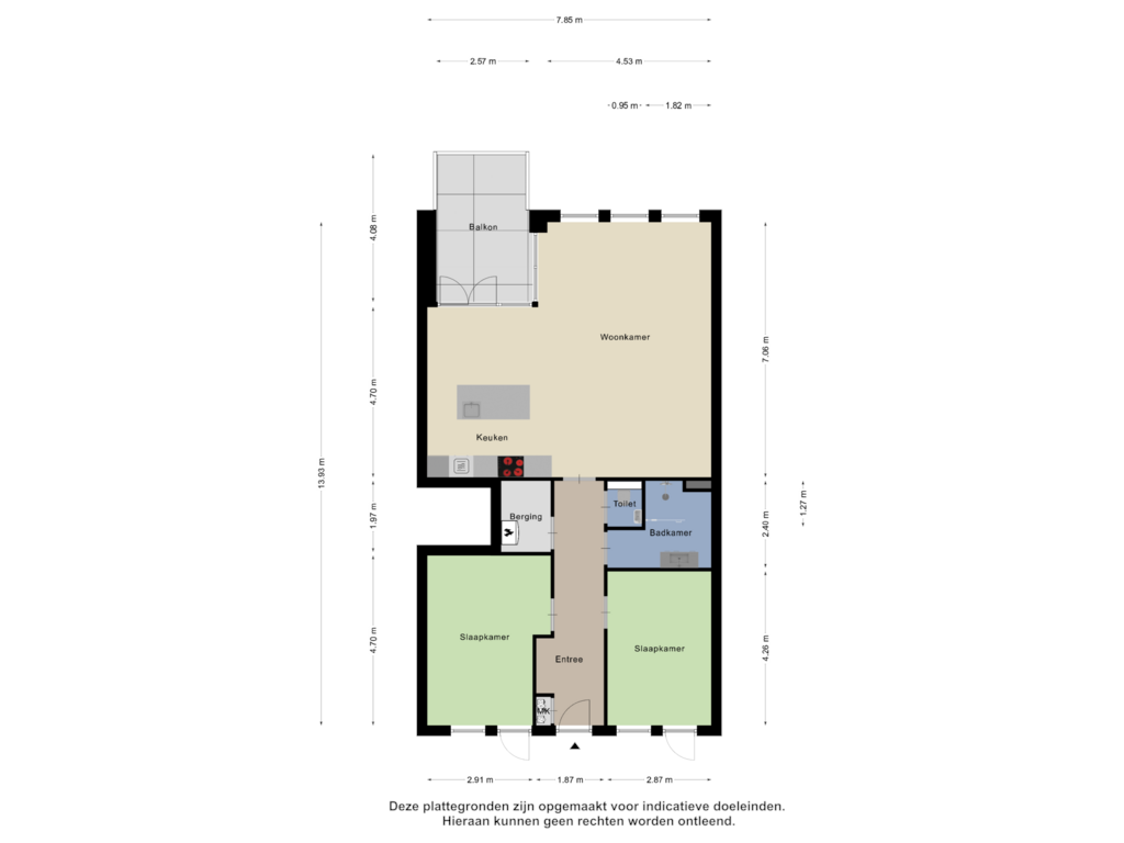 Bekijk plattegrond van Appartement van Carmelietenstraat 17