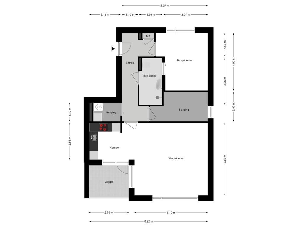 Bekijk plattegrond van 2e Verdieping van Kerkstraat 72