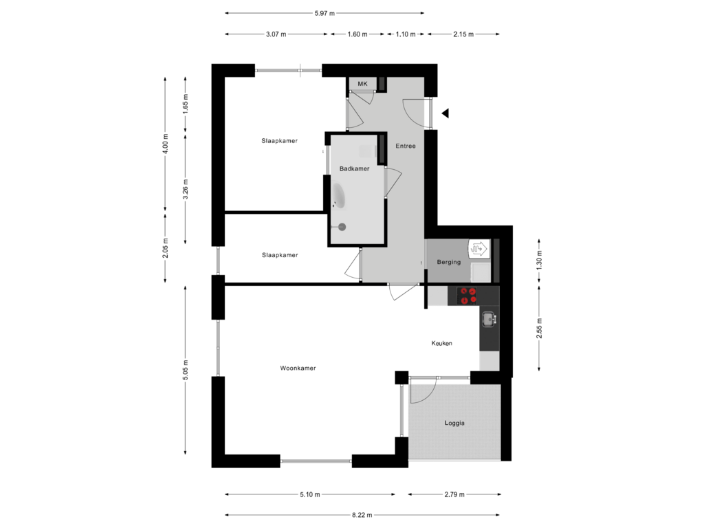 Bekijk plattegrond van 2e Verdieping van Kerkstraat 72-A