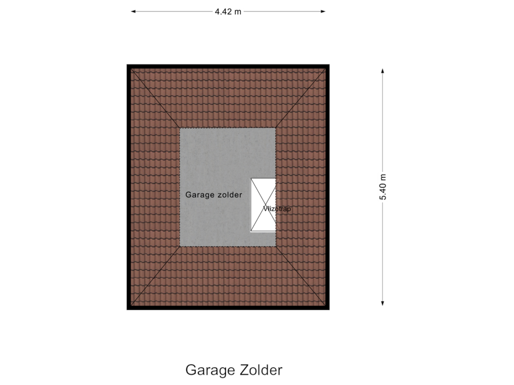 Bekijk plattegrond van Garage Zolder van Stern 24