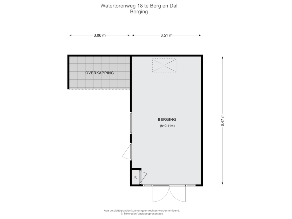 Bekijk plattegrond van Berging van Watertorenweg 18