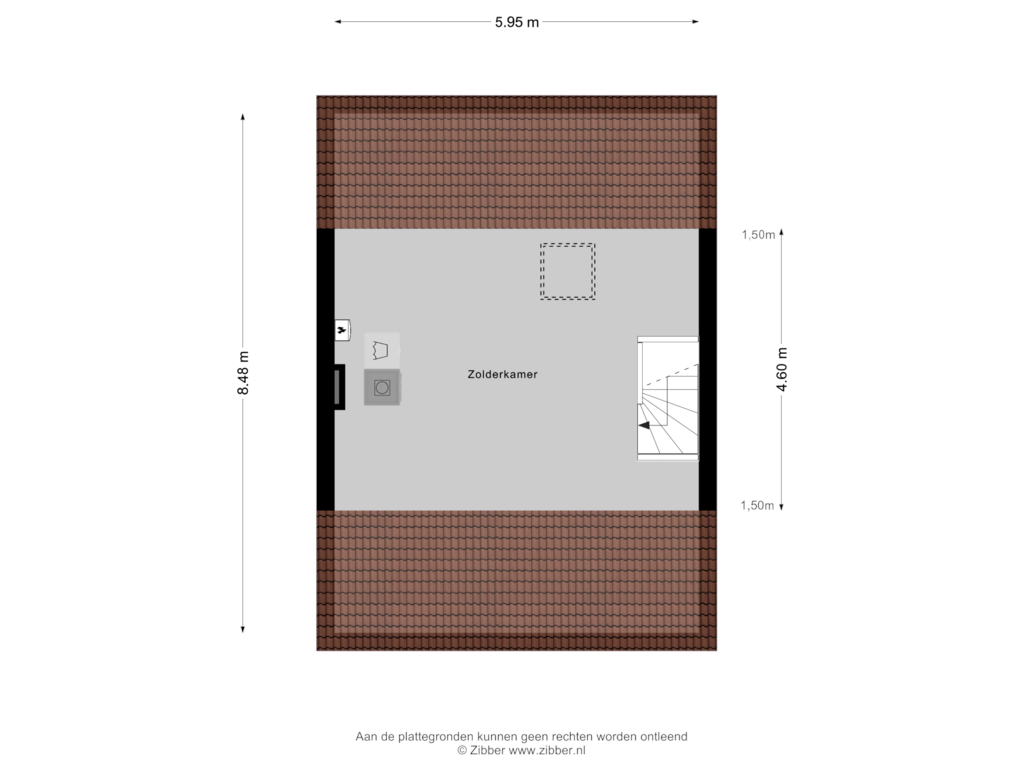 Bekijk plattegrond van Tweede Verdieping van Prins Bernhardlaan 112