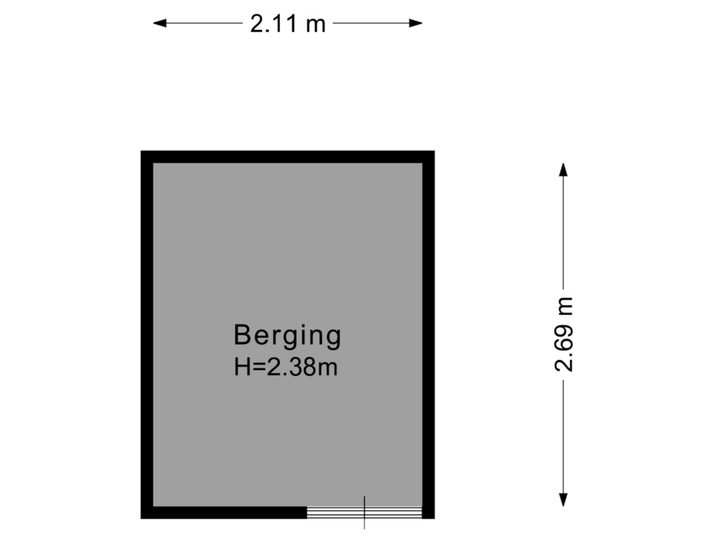 Bekijk plattegrond van Berging van Zeeweg 213