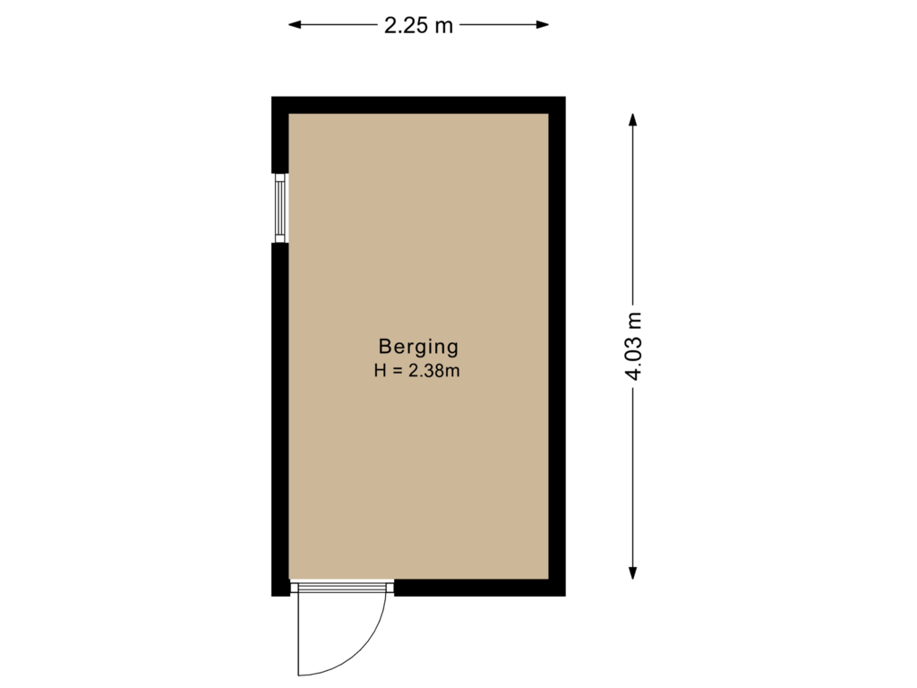 Bekijk plattegrond van Berging van Frans Halsstraat 74