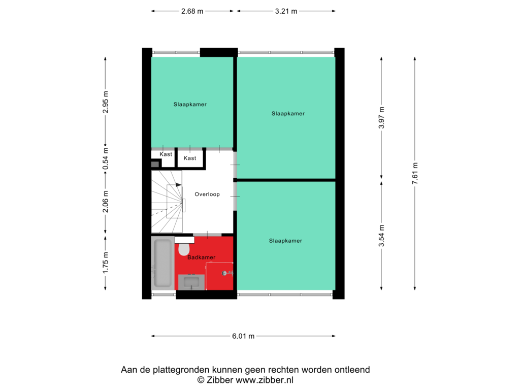 Bekijk plattegrond van Eerste Verdieping van Raam 311