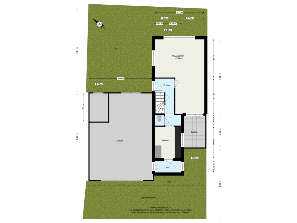 Bekijk plattegrond van Begane Grond tuin van Zuidendijk 143