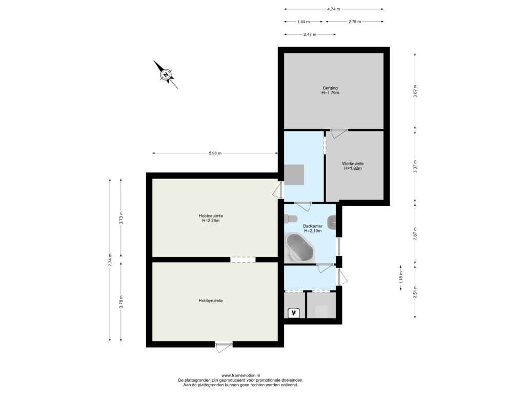 Bekijk plattegrond van Souterrain van Zuidendijk 143