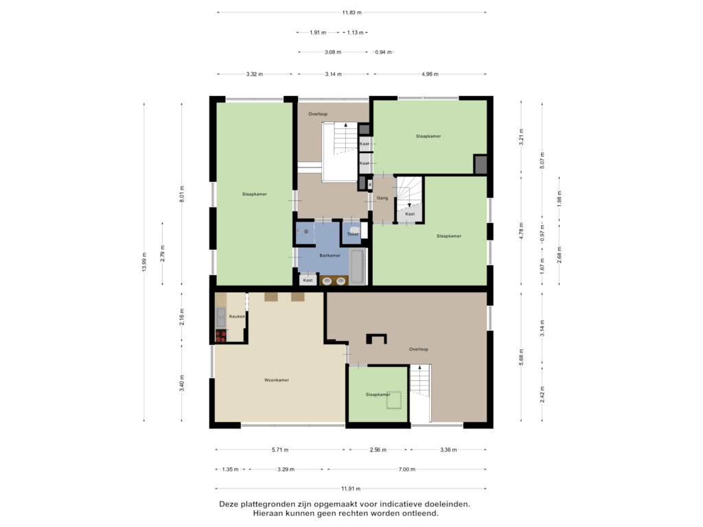 Bekijk plattegrond van Eerste Verdieping van Gezellelaan 11