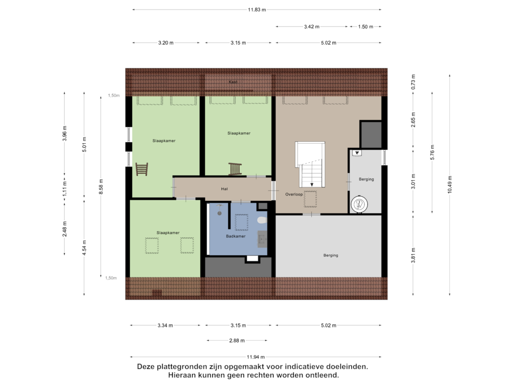 Bekijk plattegrond van Tweede Verdieping van Gezellelaan 11