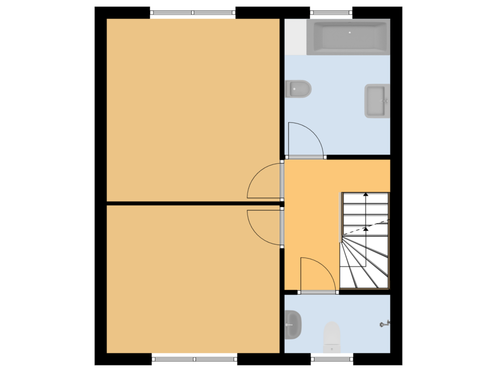 Bekijk plattegrond van 1e Verdieping van de Mollstraat 9