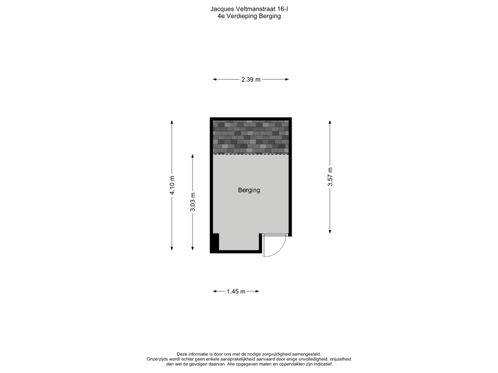 View floorplan of 4e - Berging of Jacques Veltmanstraat 16-1