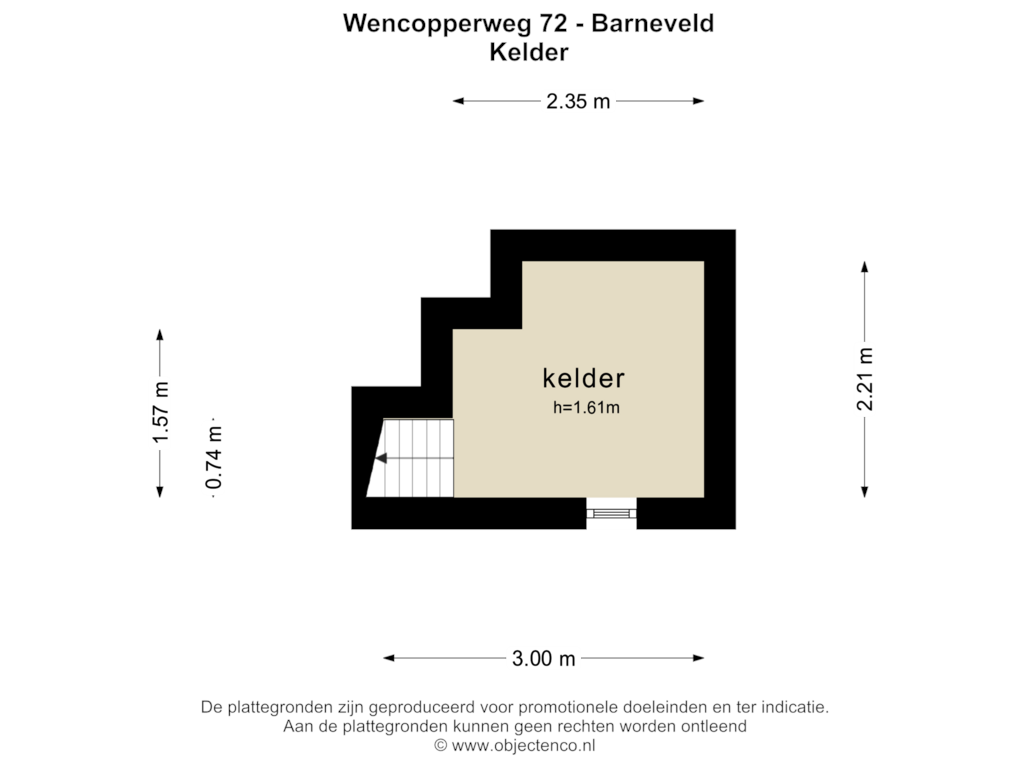 View floorplan of Kelder of Wencopperweg 72