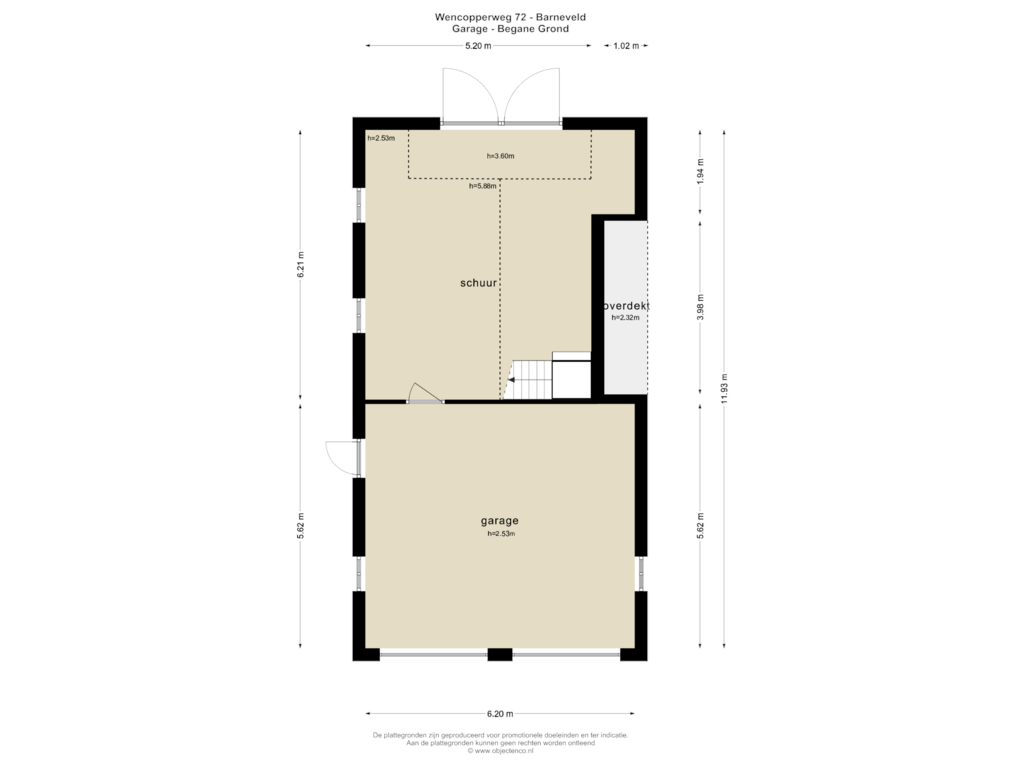 View floorplan of Garage - Begane Grond of Wencopperweg 72