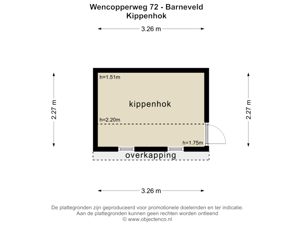 View floorplan of Kippenhok of Wencopperweg 72