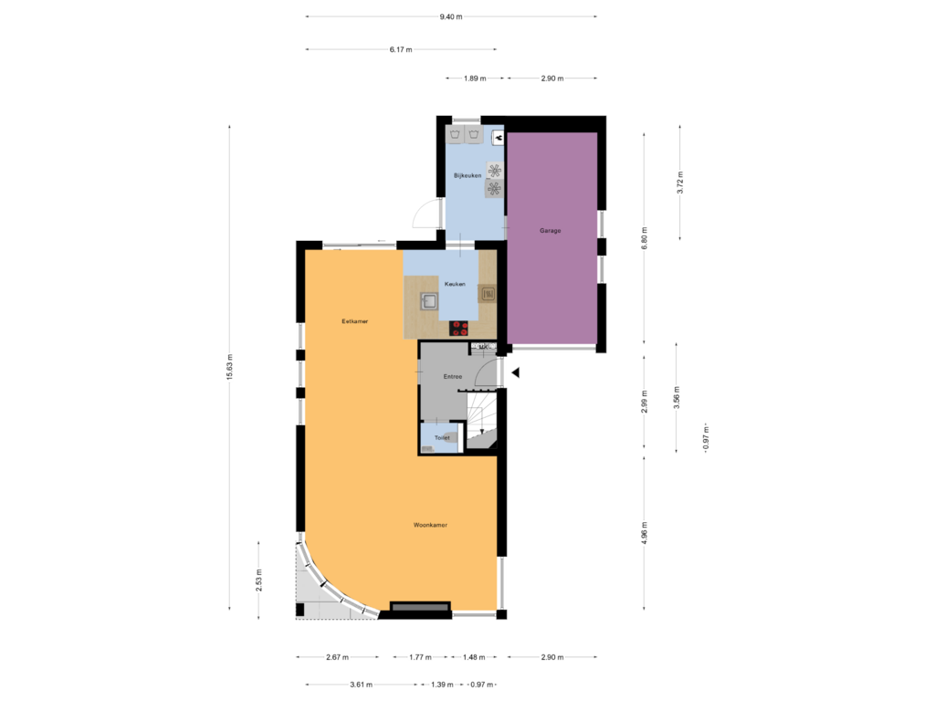 Bekijk plattegrond van Begane Grond van Nijenburg 30