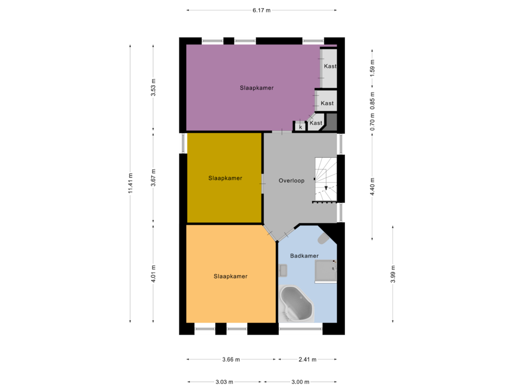 Bekijk plattegrond van Eerste Verdieping van Nijenburg 30