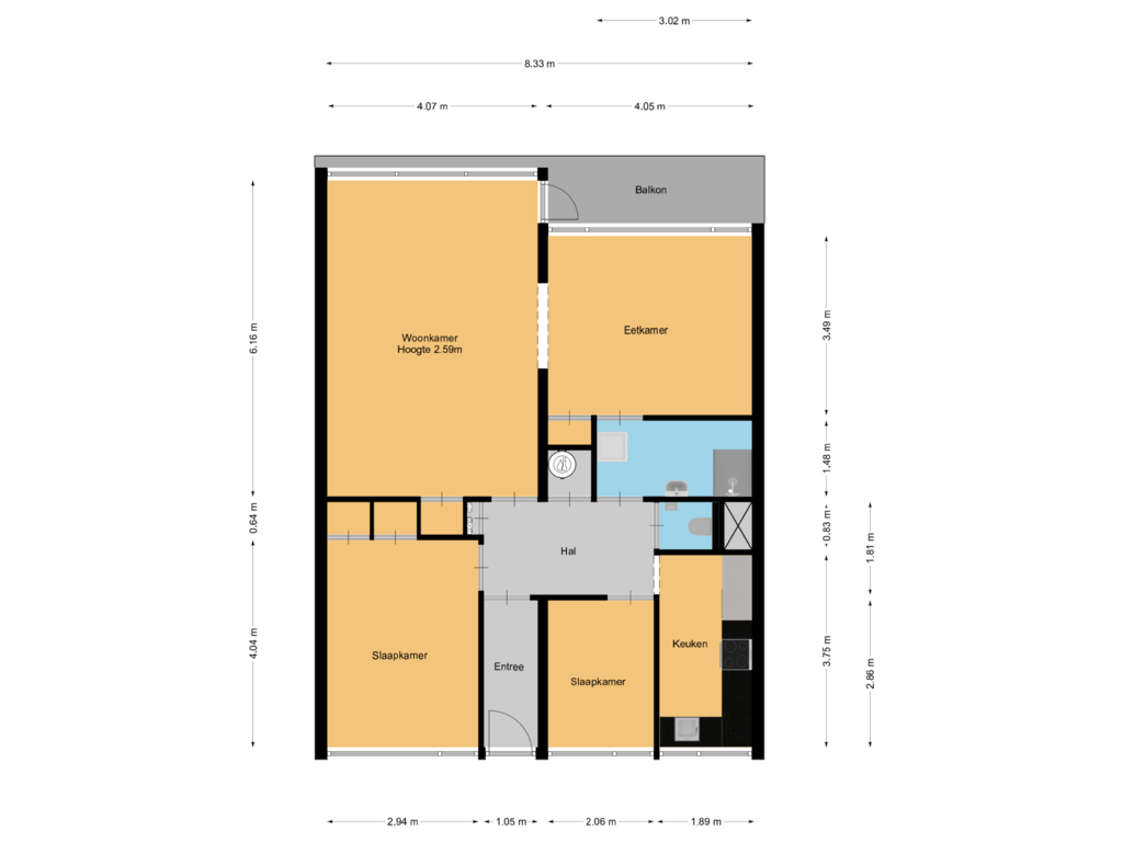 Bekijk plattegrond van 5e verdieping van Wiardi Beckmanstraat 67