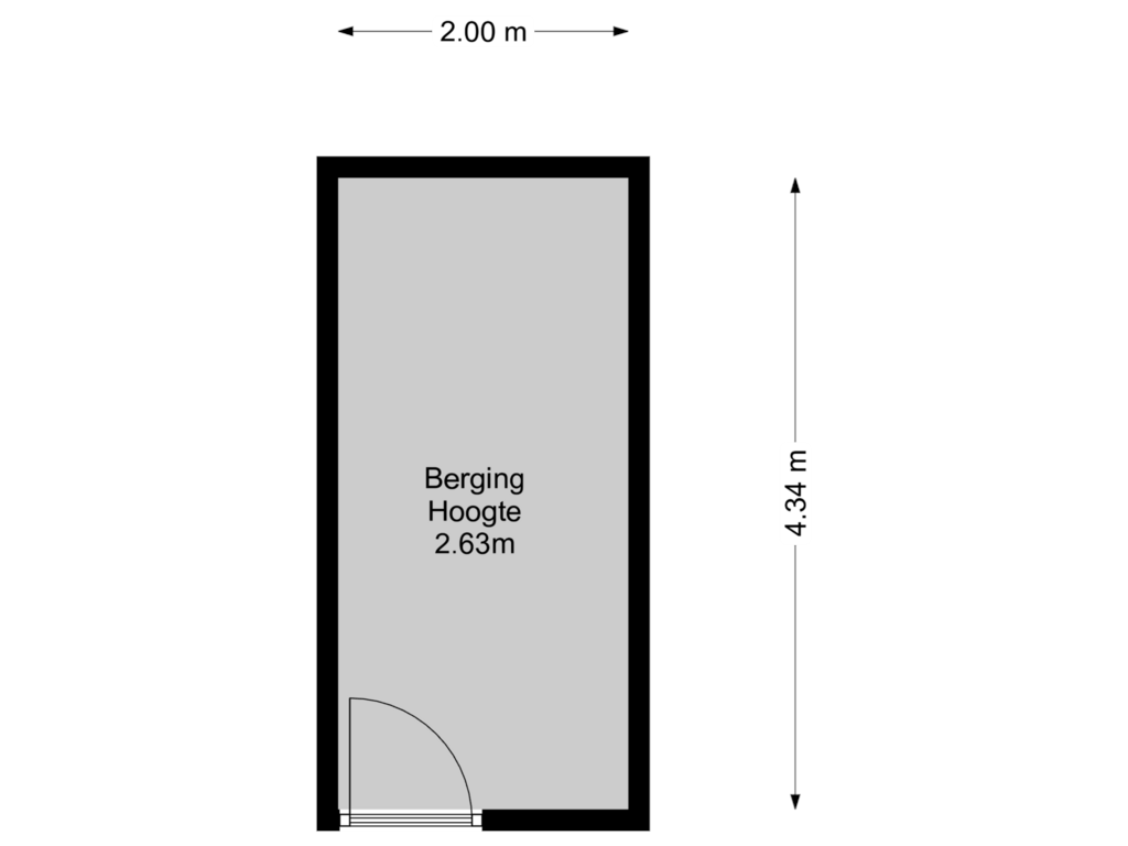 Bekijk plattegrond van Berging van Wiardi Beckmanstraat 67