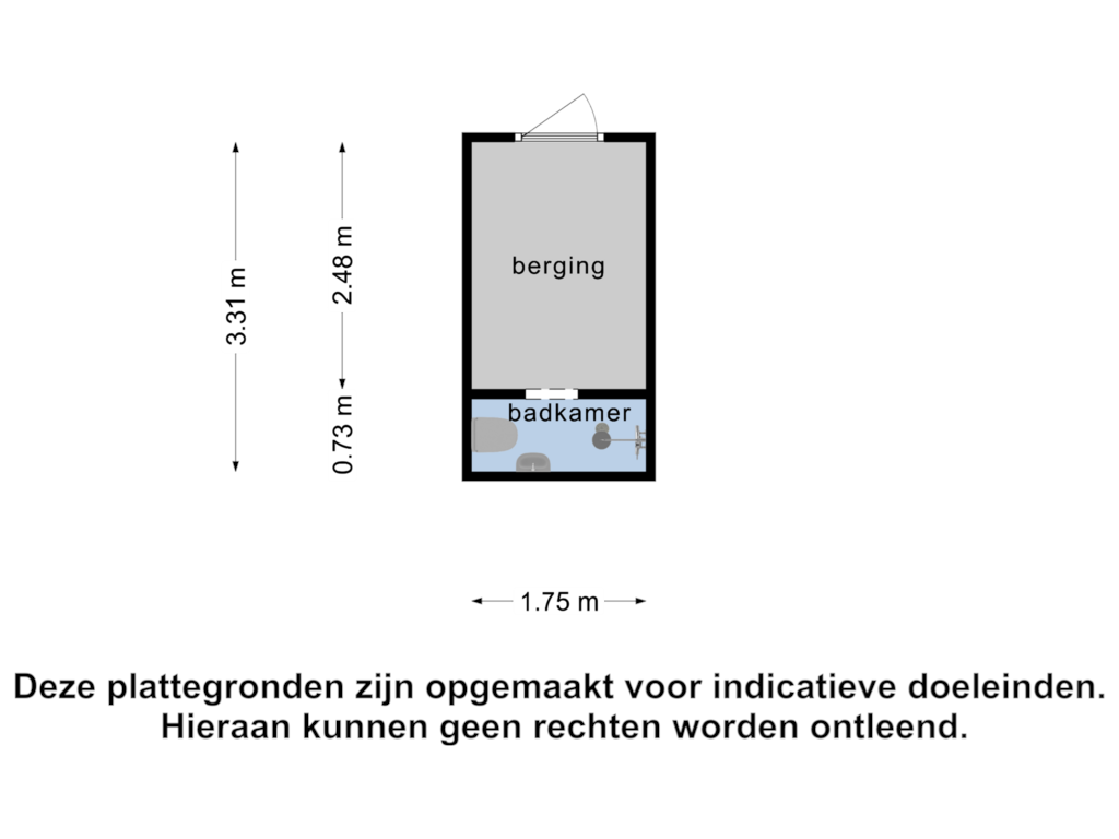 View floorplan of Berging2 of Buntweg 7