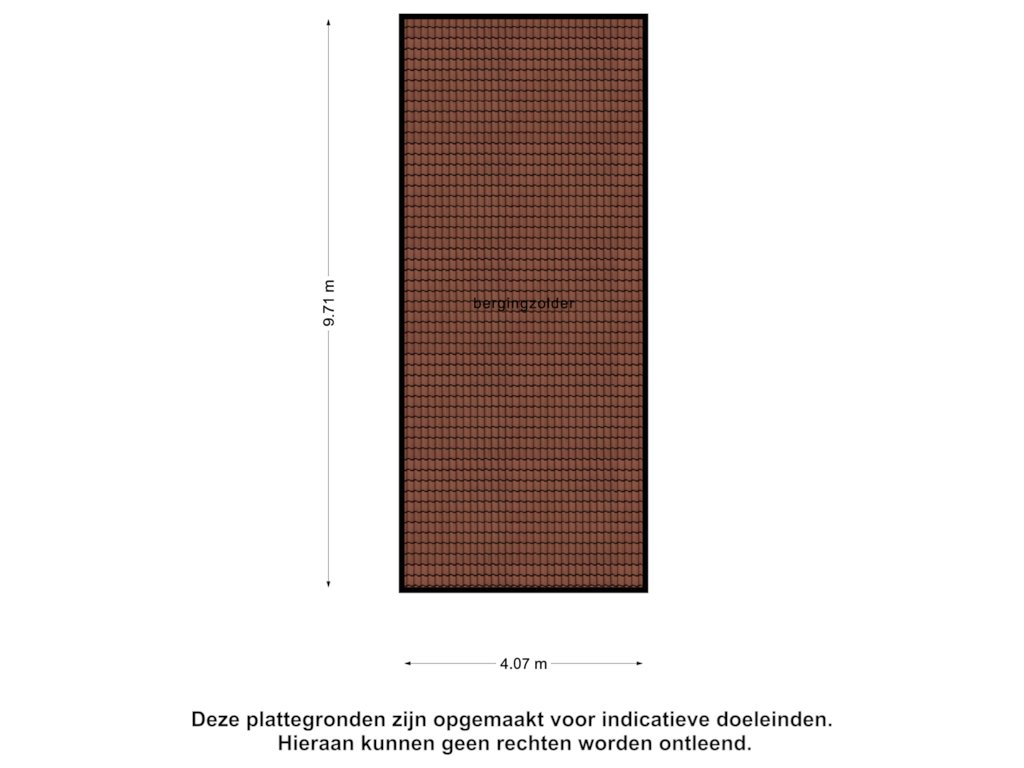 View floorplan of Berging Zolder of Buntweg 7