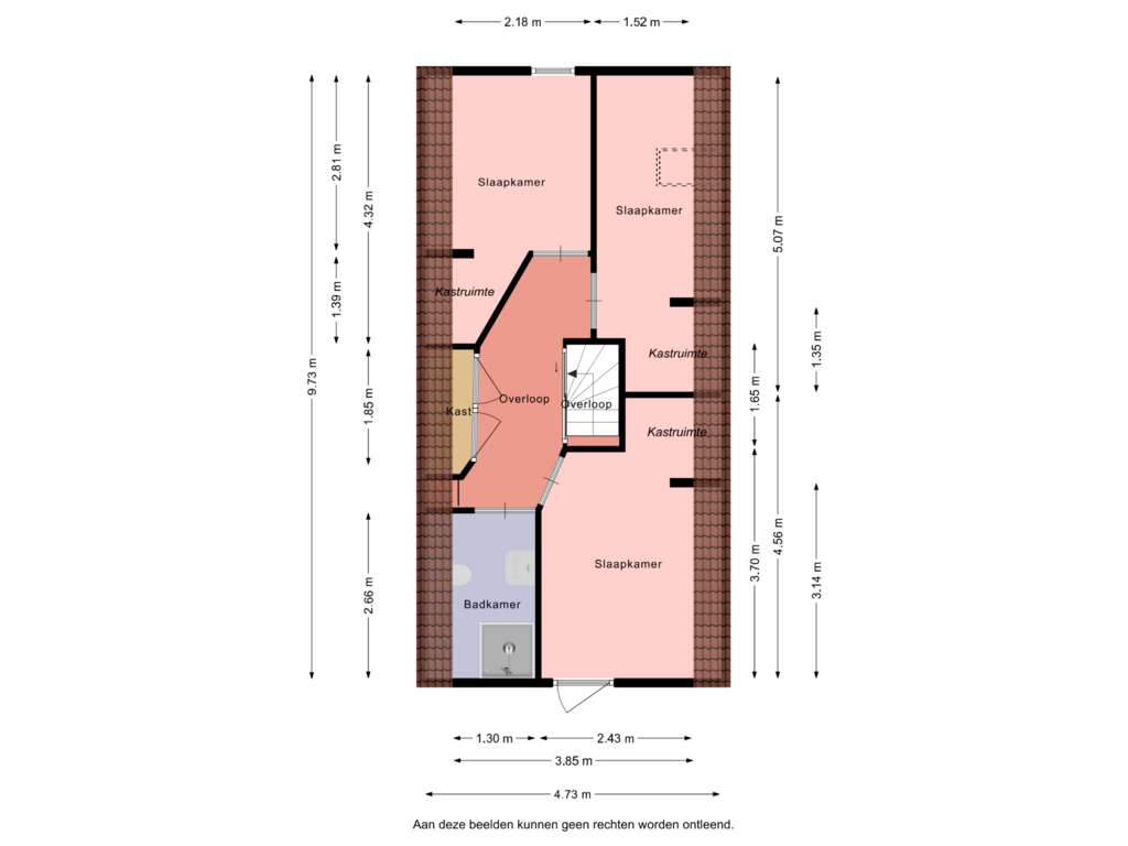 Bekijk plattegrond van B&B 1e verdieping van Smeetsweg 10