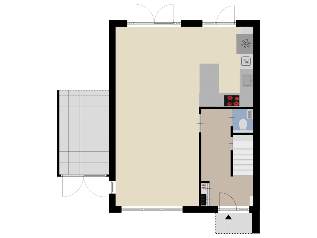 Bekijk plattegrond van Begane Grond van Abbé de St. Pierre-laan 12